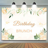Lofaris Birthday Brunch Floral Backdrop For Baby Girl